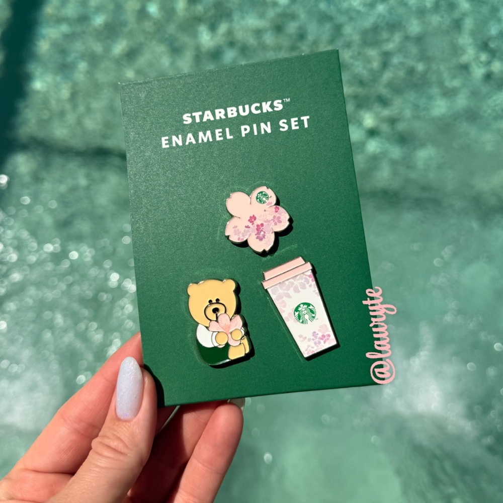Starbucks 2026 Sakura Blossom Enamel Pin Set